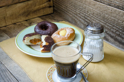 Close-up of food on table