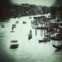 Boats in harbor