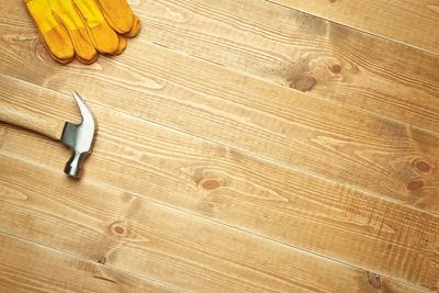 High angle view of hardwood floor