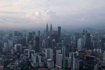 Aerial view of buildings in city