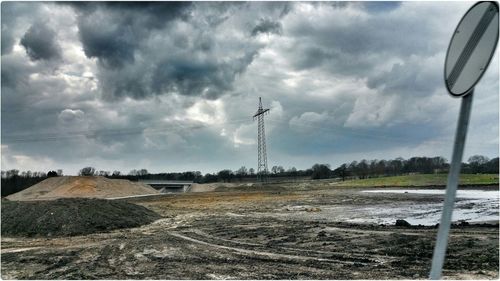 Cloudy sky over landscape