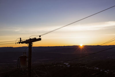 Scenic view of landscape against sky during sunset