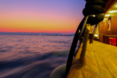 Scenic view of sea during sunset
