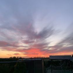 Scenic view of dramatic sky during sunset