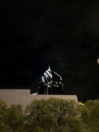 View of trees at night