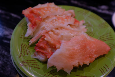 Close-up of sushi on plate