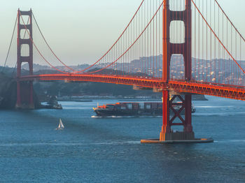 View of suspension bridge