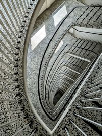 Directly below shot of spiral staircase