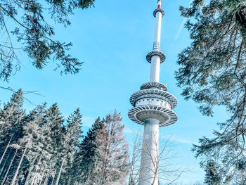 Low angle view of tower against sky