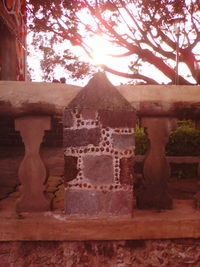 Stone steps leading to built structure