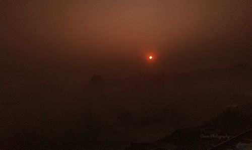 Scenic view of moon in sky at night