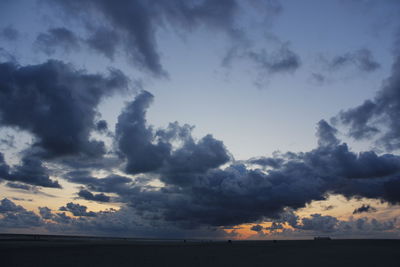 Scenic view of dramatic sky over sea