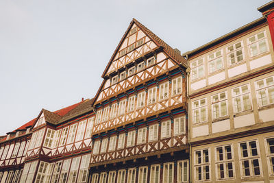 Old town in hannover, germany. half-timbered buildings of old town