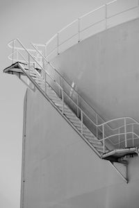 Low angle view of water tank against sky