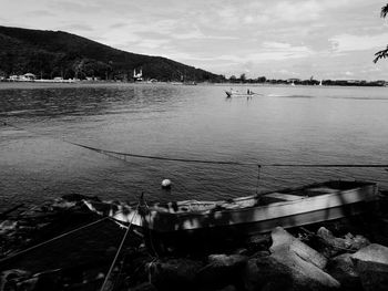 Boats in lake