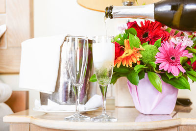 Close-up of drink on table