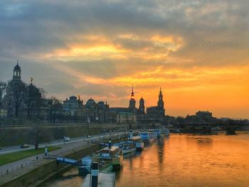 Sunset over river