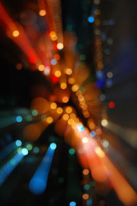 Defocused image of illuminated lights