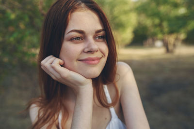 Portrait of young woman