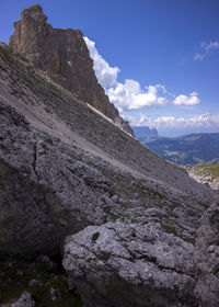 Scenic view of rocky mountains against sky