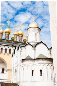 Low angle view of church against sky