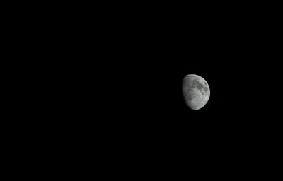 Low angle view of moon in sky