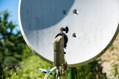 Close-up of satellite dish