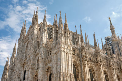 View of duomo church in milan - gotic style