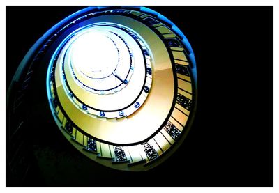 Low angle view of spiral staircase