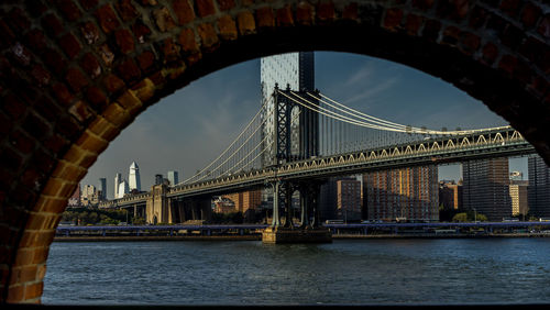 Bridge over river in city