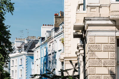 Colourful english victorian houses in notting hill,  in kensington and chelsea