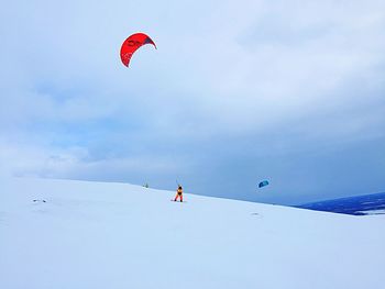 Low angle view of parachute