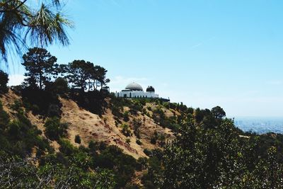 View of church against blue sky