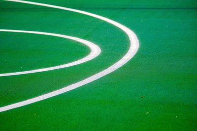 White lines on basketball court