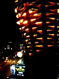 Close-up of illuminated building