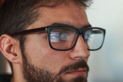 Close-up portrait of young man