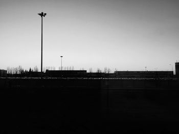 Street light against clear sky