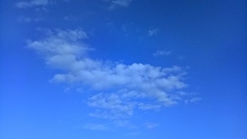 Low angle view of blue sky