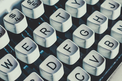 Close-up of old-fashioned computer keyboard