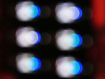 Defocused image of illuminated lights