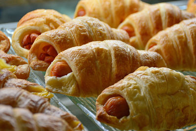 Close-up of bread in plate