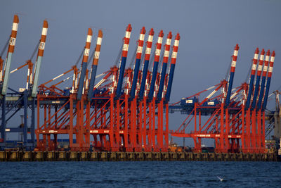 Pier over sea against clear sky