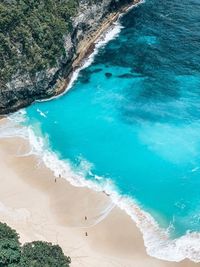 High angle view of beach