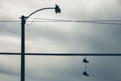 Low angle view of power lines