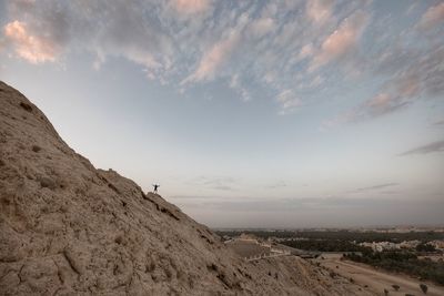 Scenic view of landscape against sky during sunset