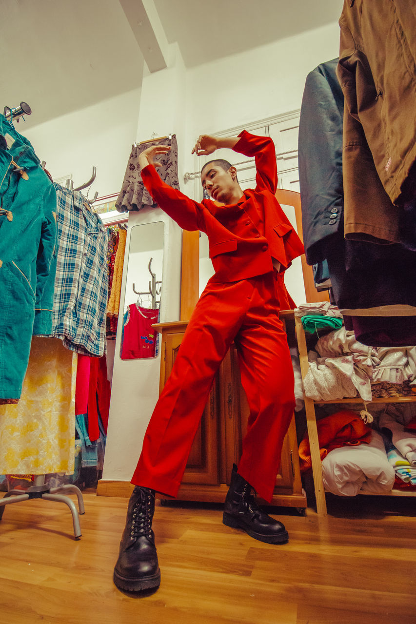 Man posing in store