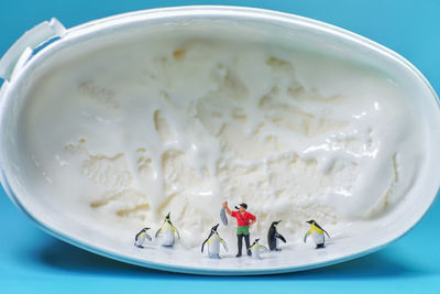 Close-up of ice cream in plate