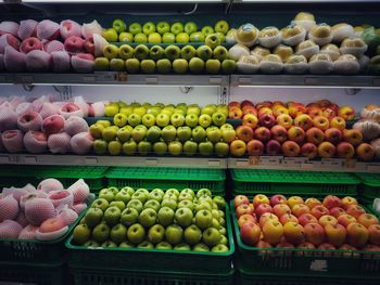 Various fruits for sale at market stall