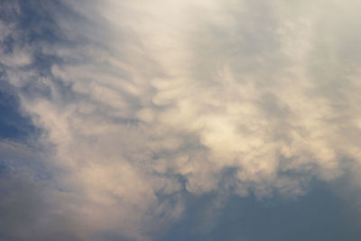 Low angle view of clouds in sky