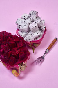 Close-up of food on white background